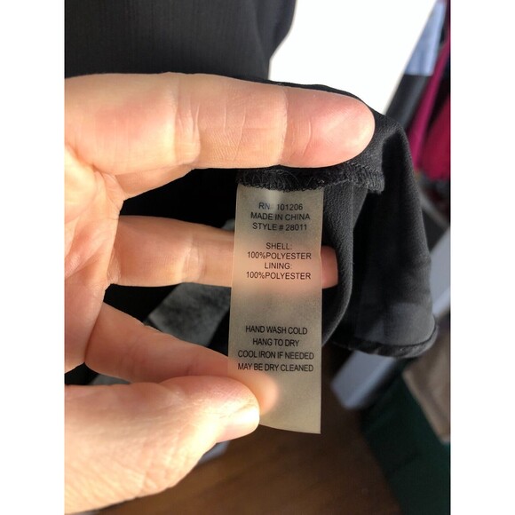 Soft Surroundings Women's M Tunic Top Black Scoop Neck Asymmetric Layered - Picture 5 of 9